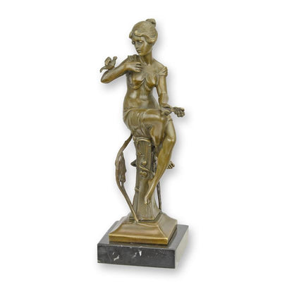 Sitting Lady Statue (Hot Cast Bronze Sculpture)