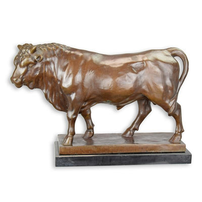 Bull Statue (Hot Cast Bronze Sculpture)