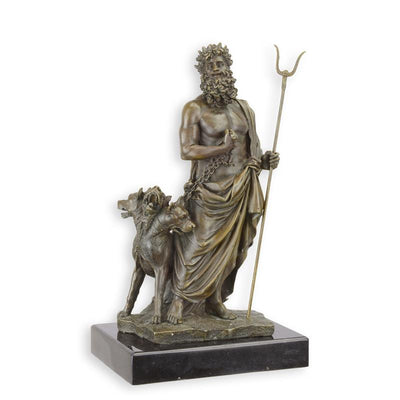 Hades and Cerberus Statue (Hot Cast Bronze Sculpture)