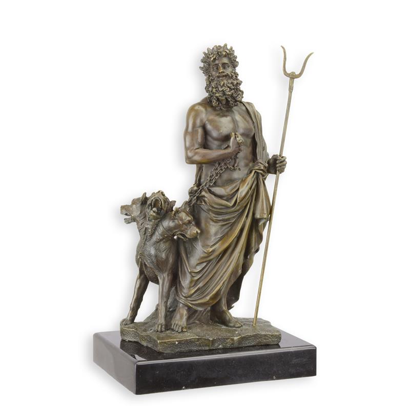 Hades and Cerberus Statue (Hot Cast Bronze Sculpture)