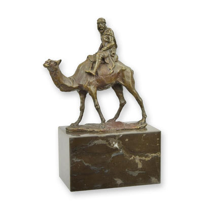 Camel and Rider Statue (Hot Cast Bronze Sculpture)