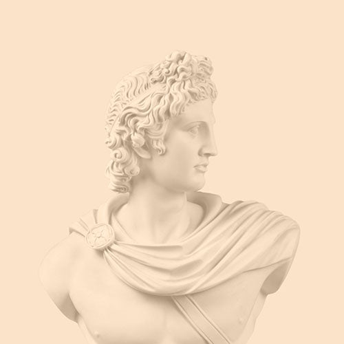 Cream Cushion Cover - Statue of Apollo