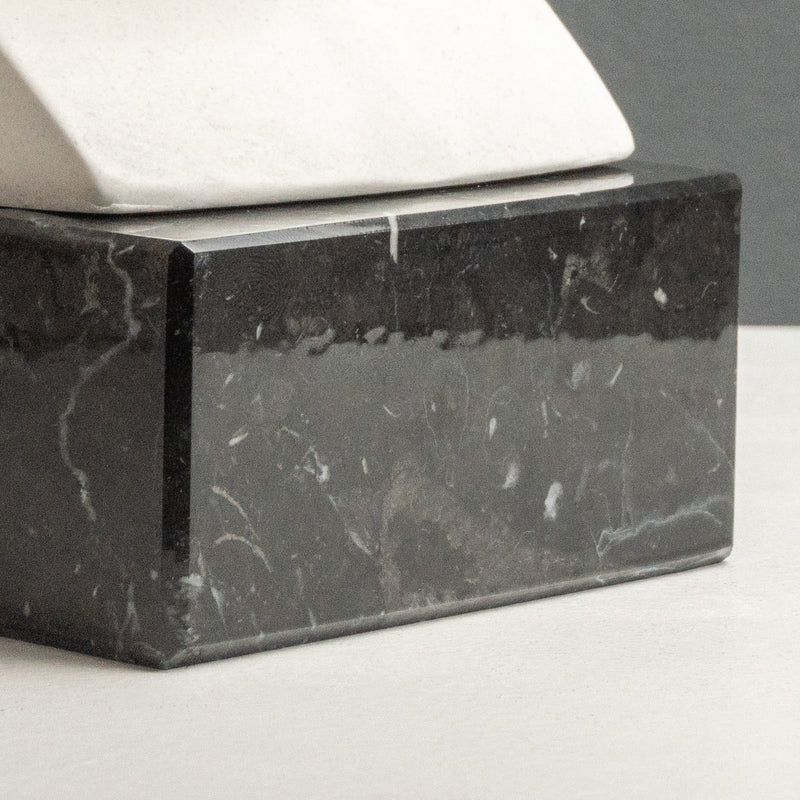 Washington Bust Sculpture on Black Marble Base