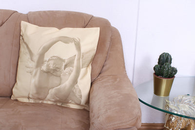 Gray Cushion Cover - Cupid and Psyche