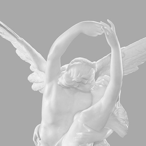 Gray Cushion Cover - Cupid and Psyche