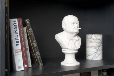 Bust of Winston Churchill with Cigar