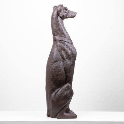 Sitting Greyhound Statue (Resin Sculpture)