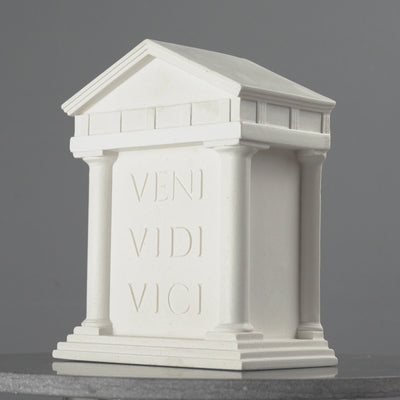 Veni Vidi Vici Bookend – Roman Temple Sculpture