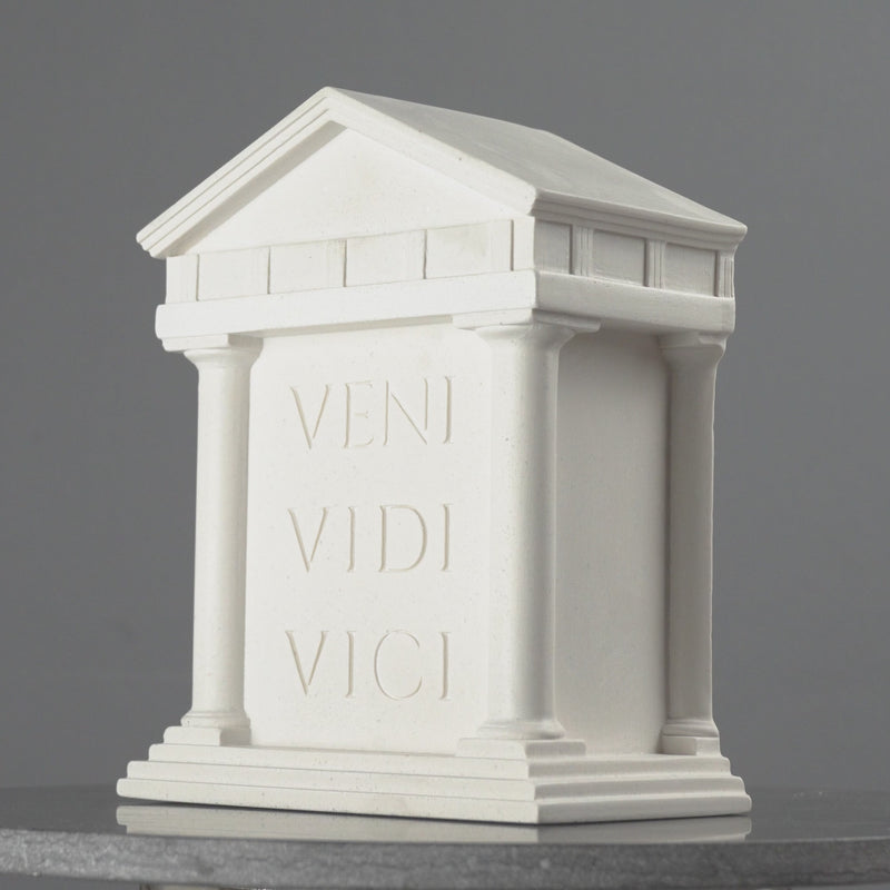Veni Vidi Vici Bookend – Roman Temple Sculpture