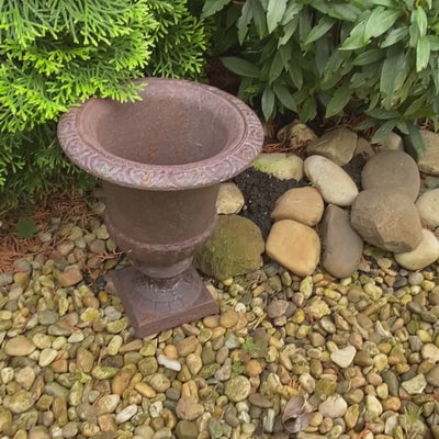Cast Iron Garden Vase in Pair