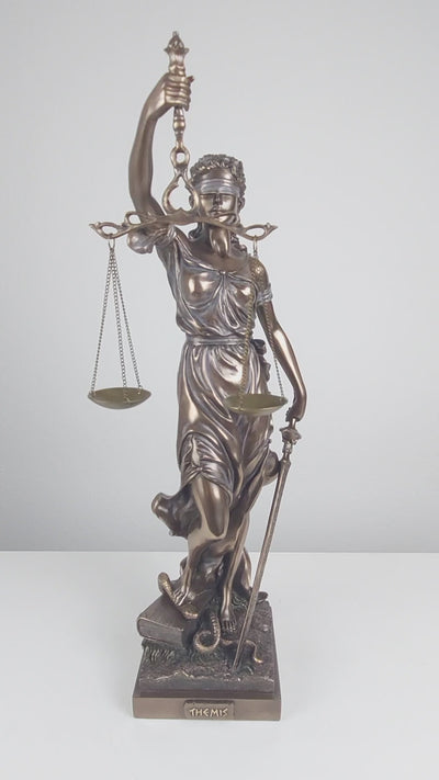 Lady Justice Sculpture of Themis (Cold Cast Bronze Statue)