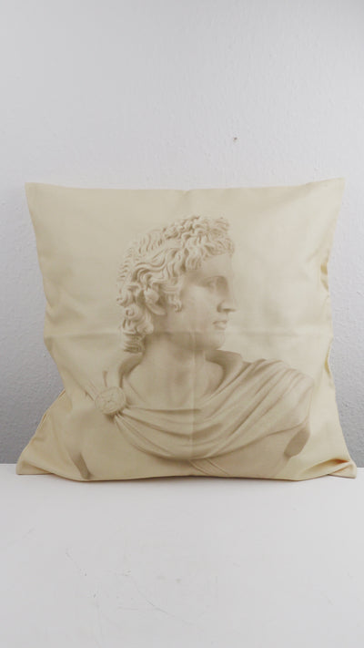 Cream Cushion Cover - Statue of Apollo