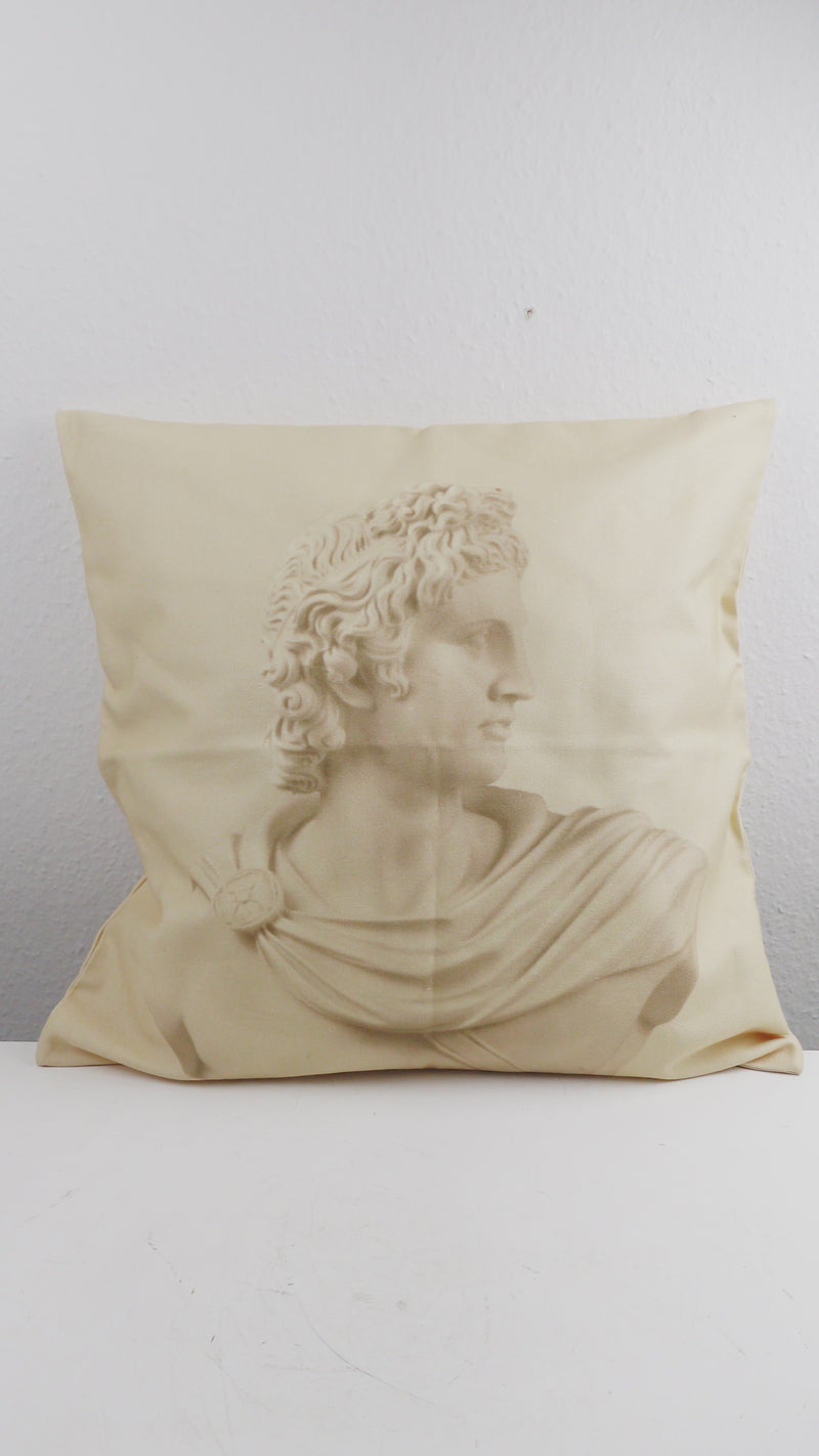 Cream Cushion Cover - Statue of Apollo