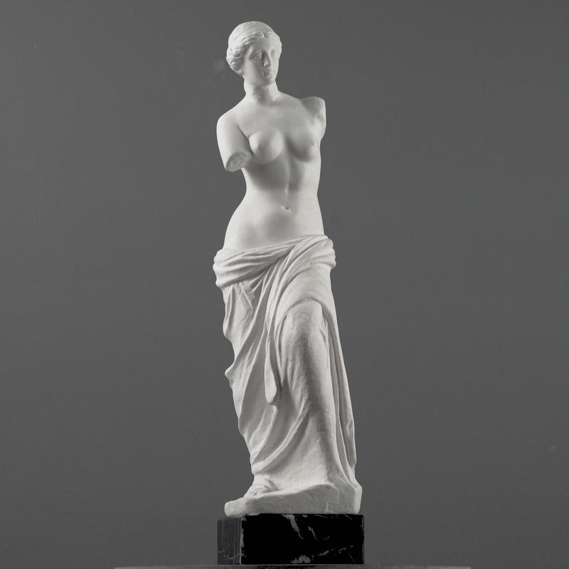 Venus de Milo Statue on Black Marble Base