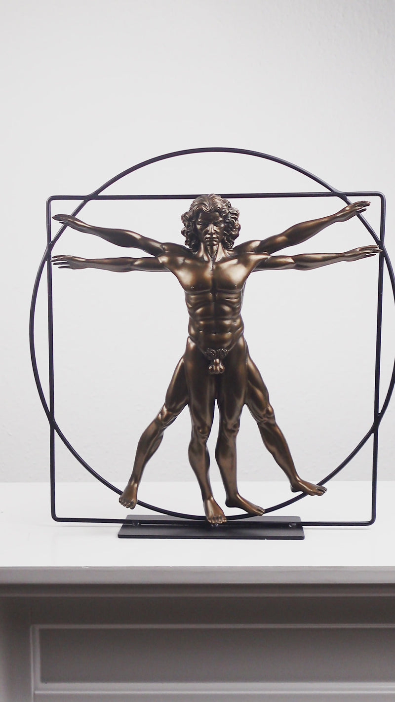 The Vitruvian Man Statue (Body Sculpture by Da Vinci) - Large