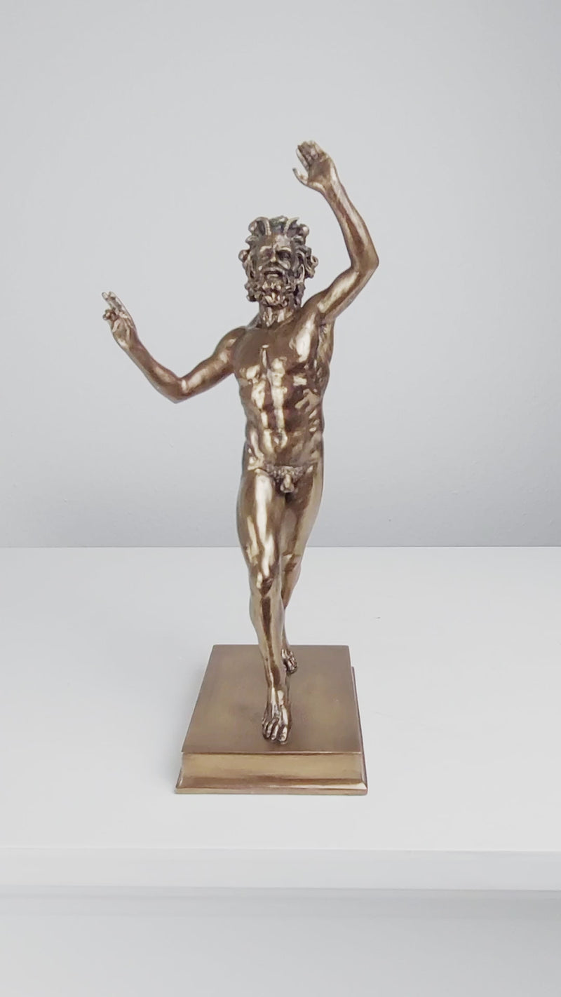 The Dancing Faun of Pompeii Statue (Cold Cast Bronze Sculpture)