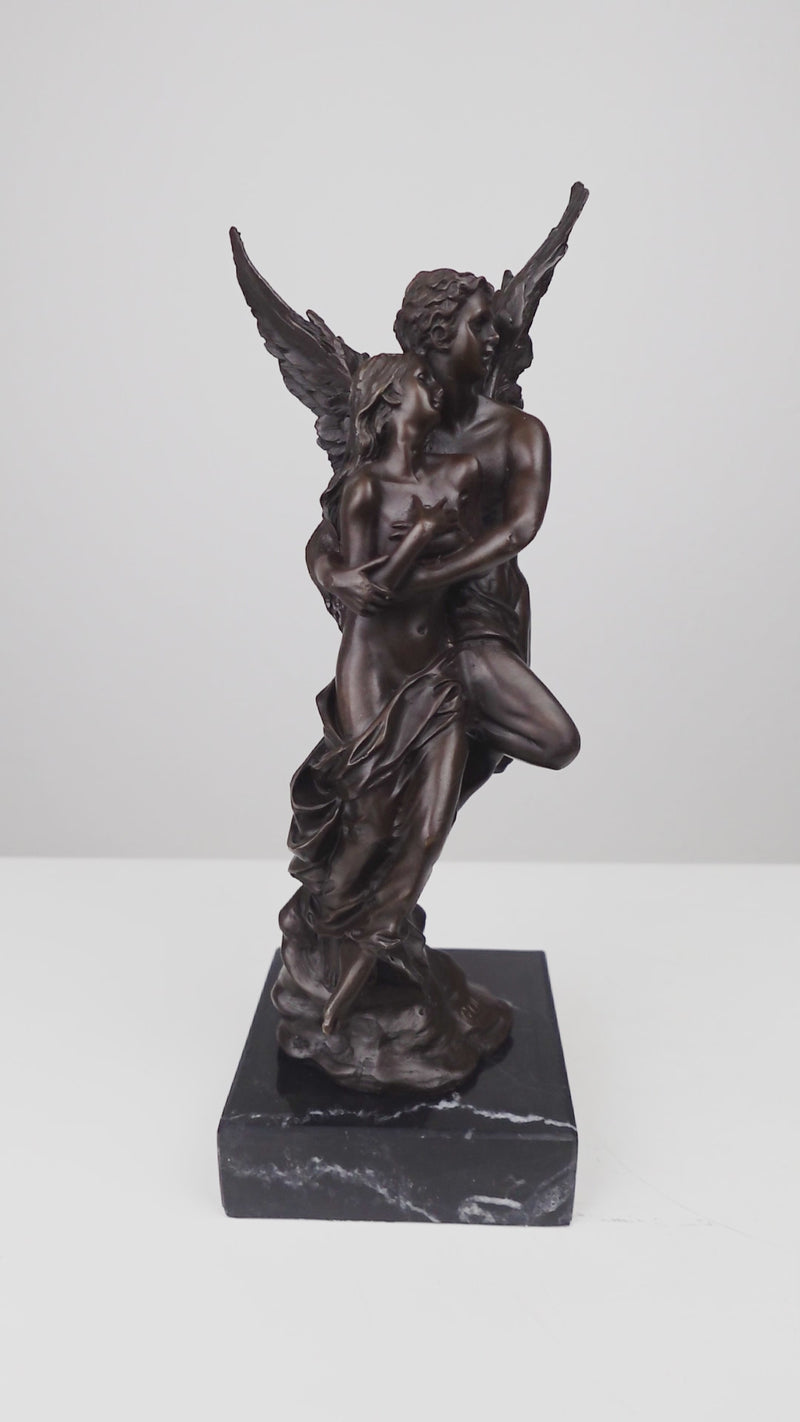 Statue of Cupid and Psyche (Loving couple - Hot Cast Bronze Sculpture)