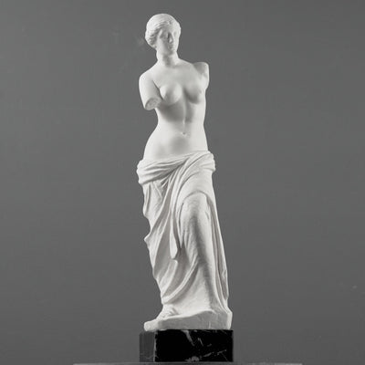 Venus de Milo Statue on Black Marble Base