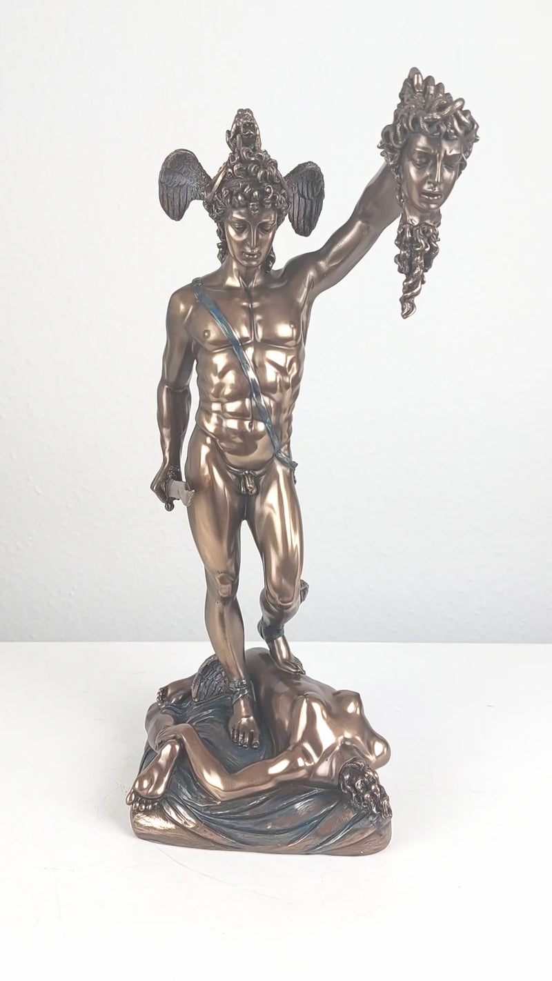 Perseus With Head Of Gorgon Medusa Statue (Cold Cast Bronze Sculpture)