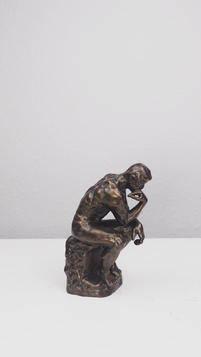 The Thinker Statue by Rodin (Cold Cast Bronze Sculpture)