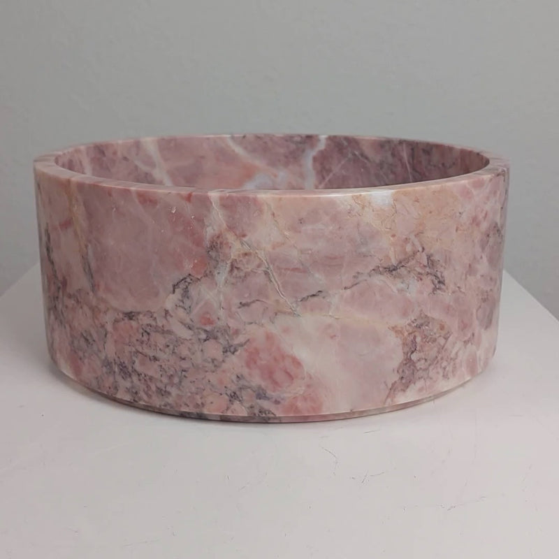 Marble Dog Bowl (Pink)