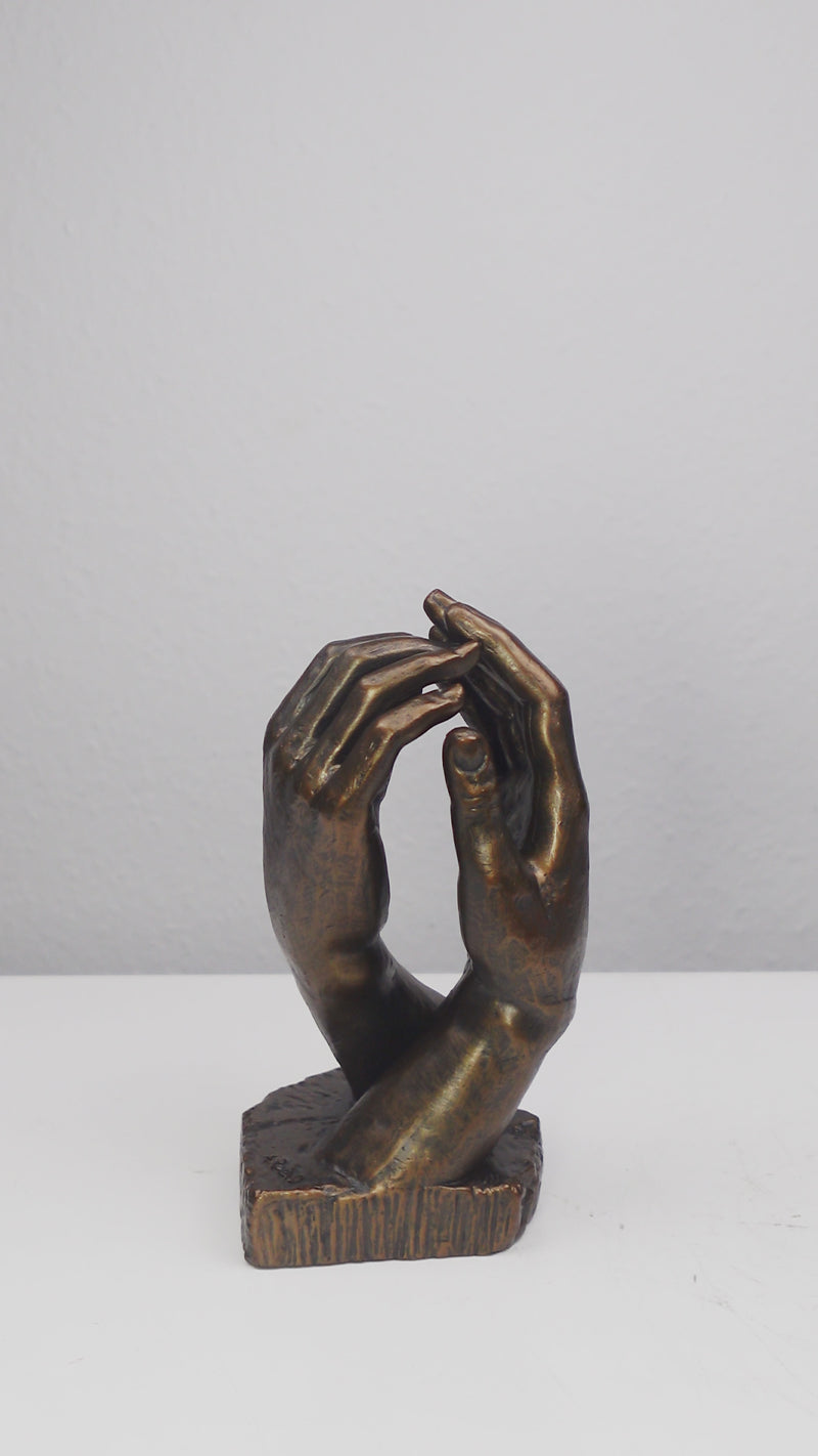 The Cathedral Hand Statue by Rodin (Cold Cast Bronze Sculpture)