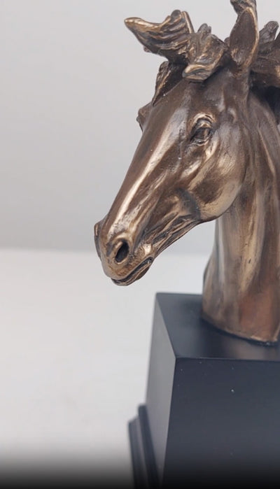 Horse Head Statue (Cold Cast Bronze Sculpture)