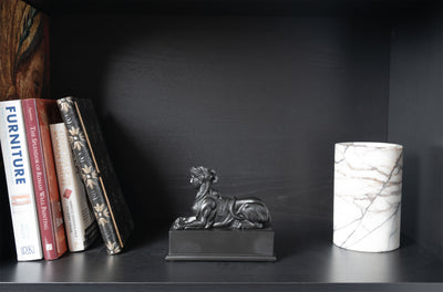 Black Sphinx on Base Statue (Small)