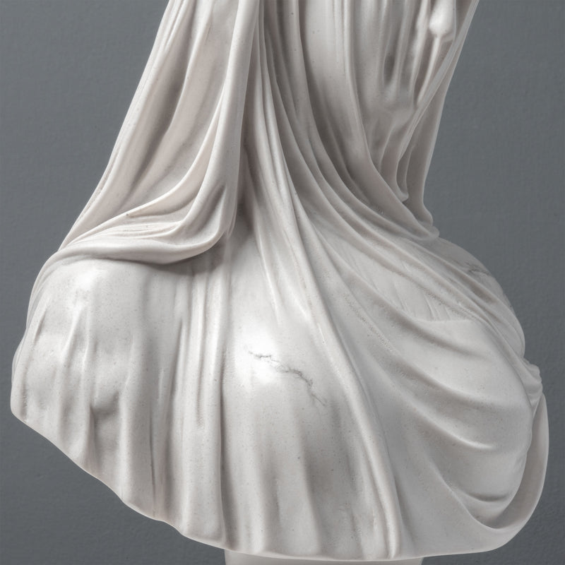 The Veiled Maiden Bust Statue (The Bride) - Veined & Polished