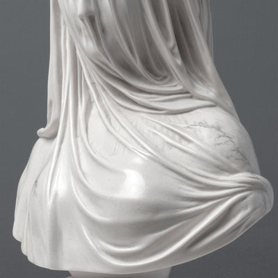 The Veiled Maiden Bust Statue (The Bride) - Veined & Polished