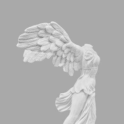 Gray Cushion Cover - Winged Victory of Samothrace