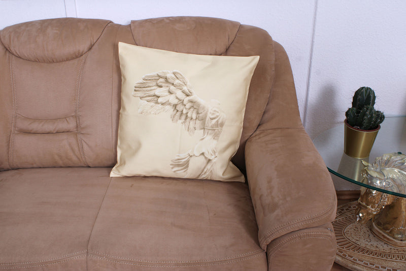 Gray Cushion Cover - Winged Victory of Samothrace