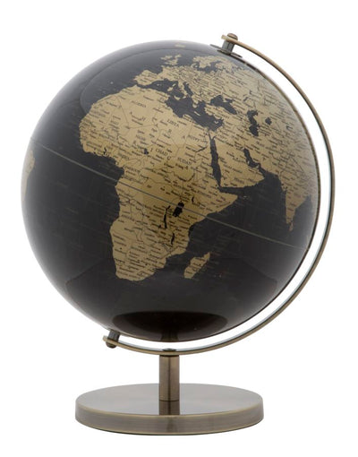Bronze & Black Earth World Globe