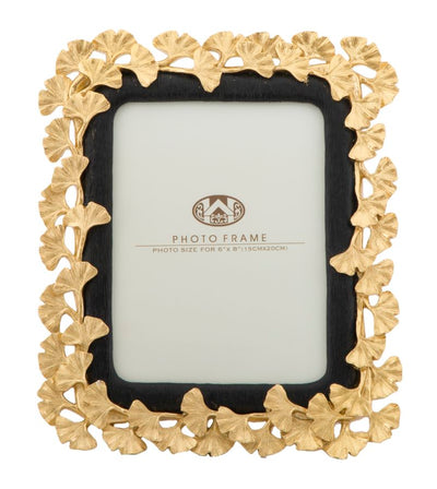 Floral Metal Gold Leaf Photo Frame