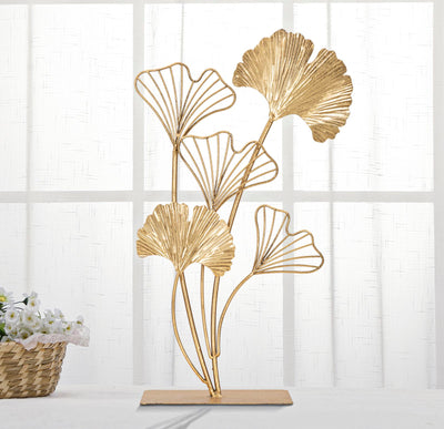 Gold Flowers & Leaves Decor Sculpture