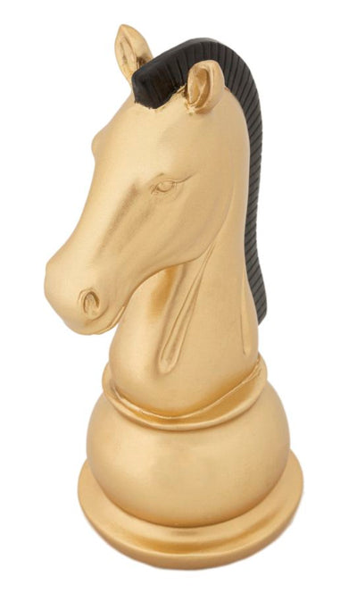 Horse Chess Piece Statue (Gold & Black)