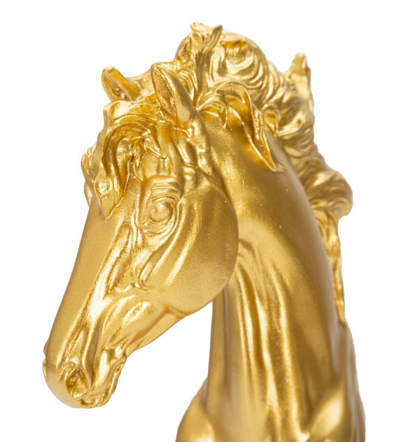 Horse Chess Piece Statue (Gold & Black Sculpture)