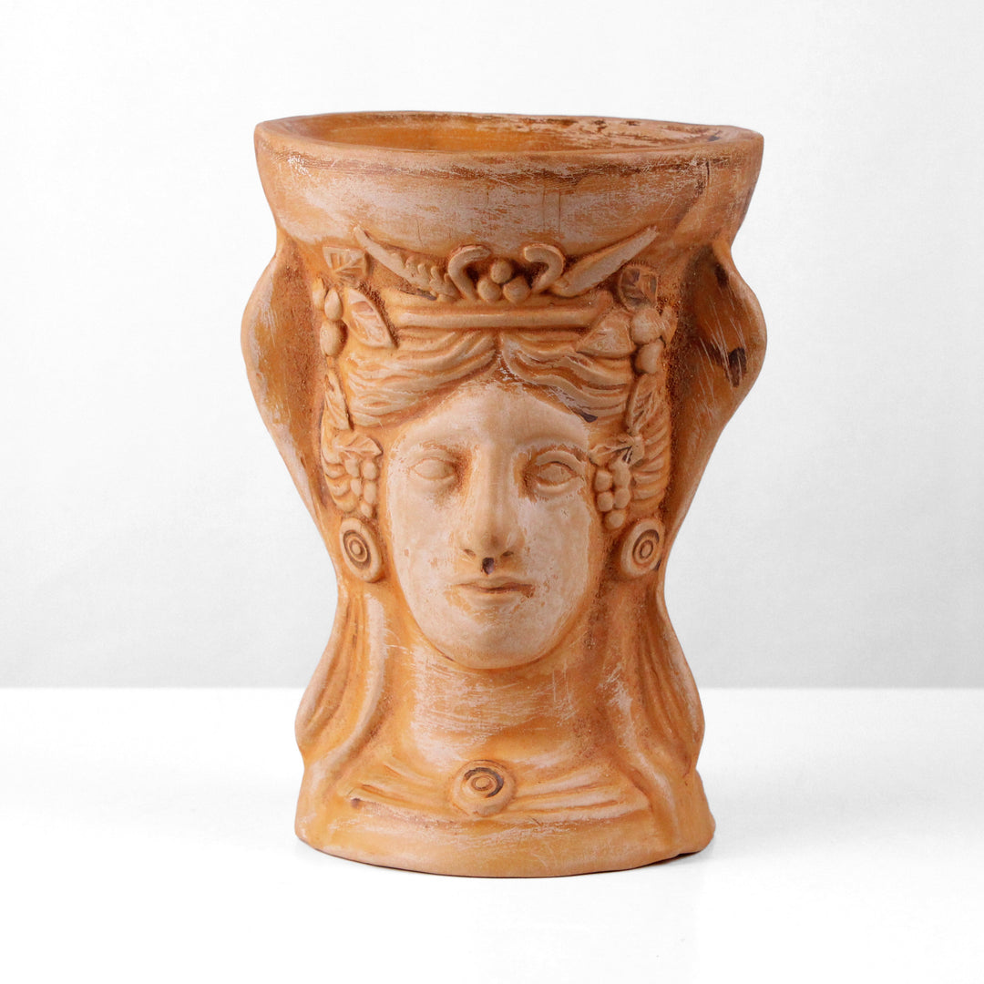 Ancient Ceramic Incense Burner of Goddess Tanit pottery