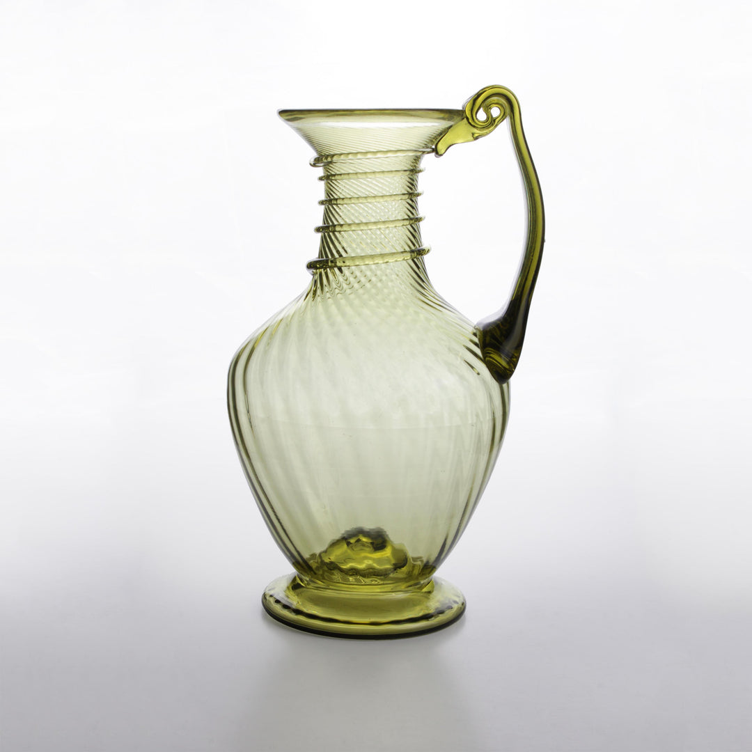 Beautiful Ancient Old Roman glass Wine Jug on sale With lovely Rainbow patina 200AD 300AD