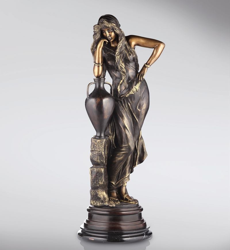 Girl with Amphora Bronze Statue