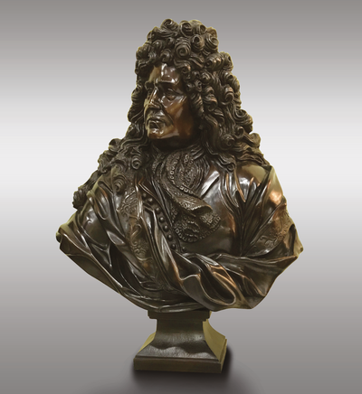 Louis XIV Bust Sculpture in Bronze
