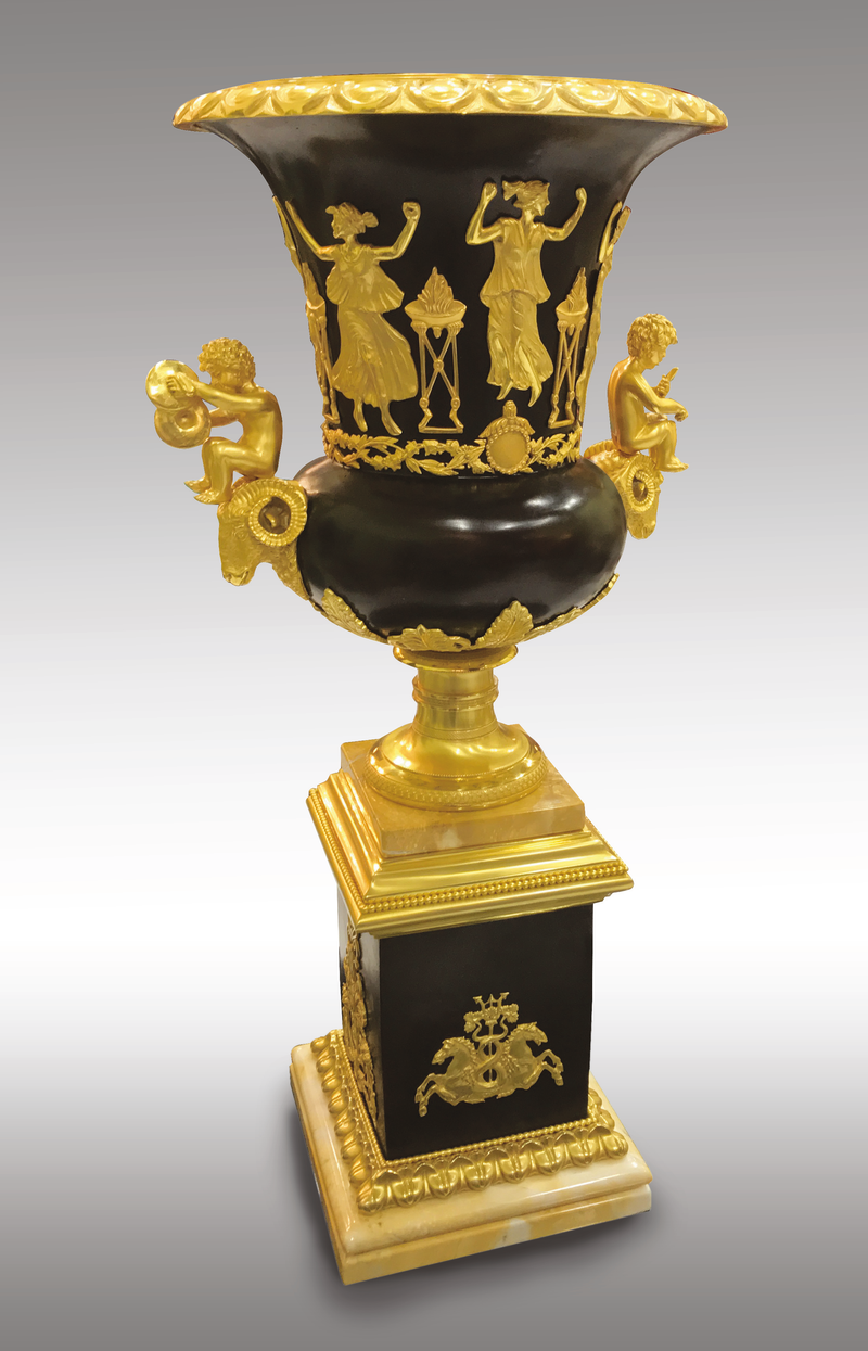 Empire Style Vase in Gilded Bronze