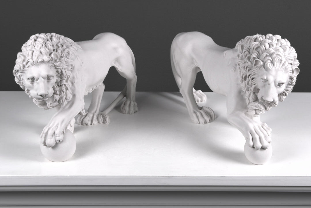 Medici Lions Statue in Pair marble sculpture Greek Roman – The