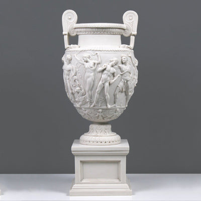 Classic Marble Vase on Large Pedestal