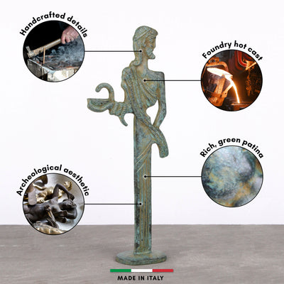 Asclepius Statue Bronze - God of Medicine