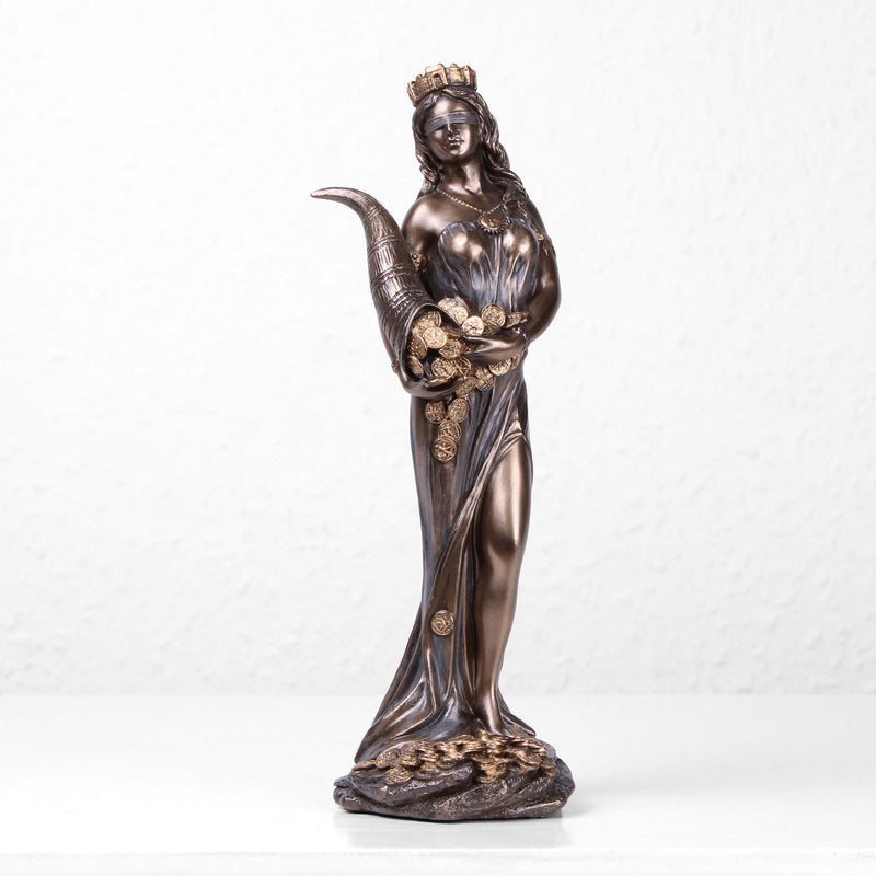 Fortuna Goddess of Fortune Statue (Cold Cast Bronze Sculpture)