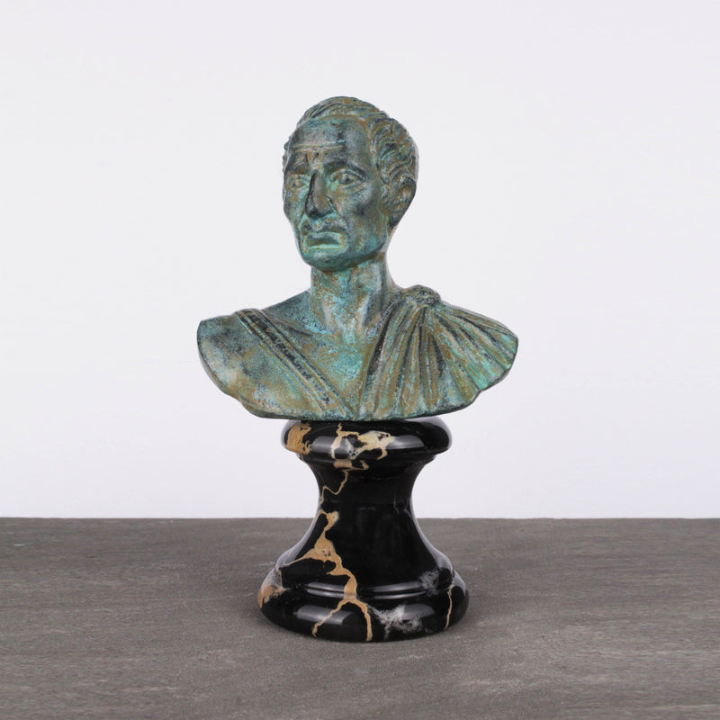 Julius Caesar Bust (Green Bronze)