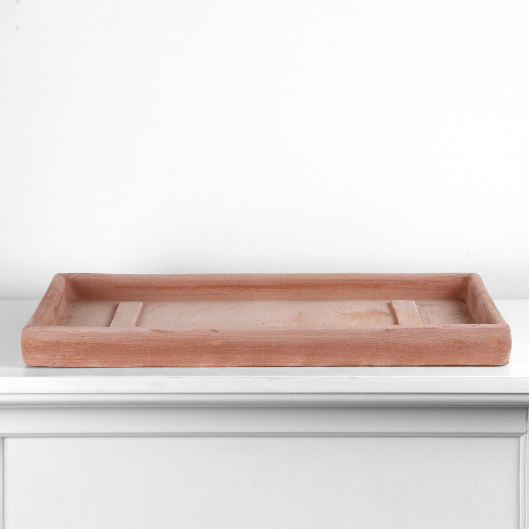 rectangle planter saucer Large Rectangle Terracotta Saucer orange garden outdoor decor handmade –  The Ancient Home