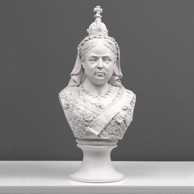 Princess Bust Sculpture Medieval Lady Statue WHITE CAST MARBLE