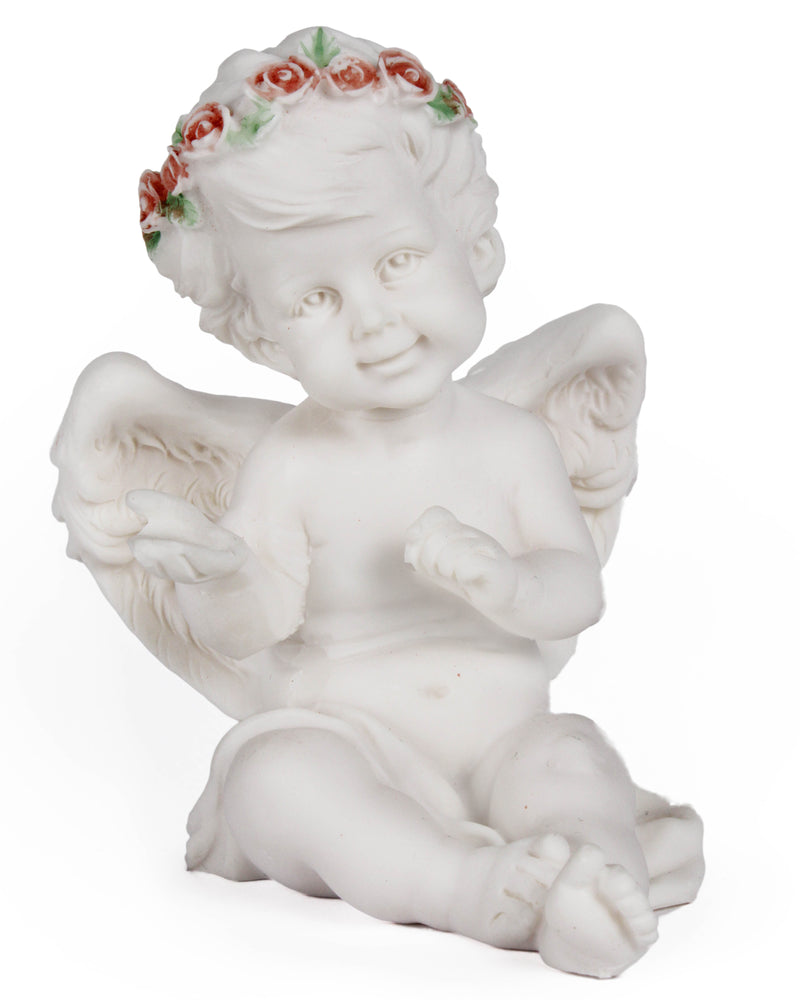 Angel Sculpture Sitting Cupid Child Gifts for Women Girls Peresent Decor for Mother&